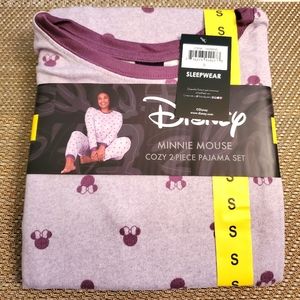 NWT Disney Minnie Mouse Women's 2 Piece Cozy Pajama Set Size: Small